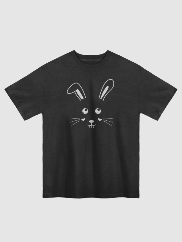 Cute Bunny Premium Oversized Faded T-Shirt - Image 2