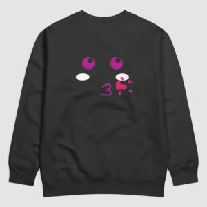Flying Kiss Smiley Cotton Heritage Premium Sweatshirt