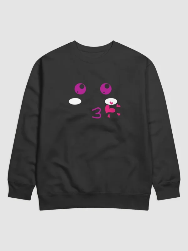 Flying Kiss Smiley Cotton Heritage Premium Sweatshirt
