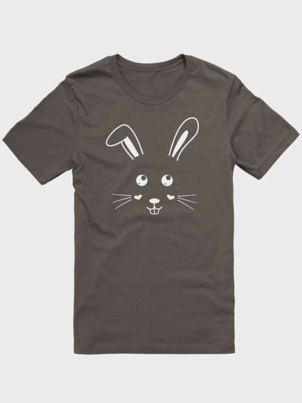 Cute Bunny Face Garment-Dyed Heavyweight T-Shirt - Image 3