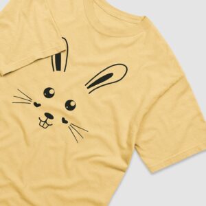 Cute Bunny Face Garment-Dyed Heavyweight T-Shirt