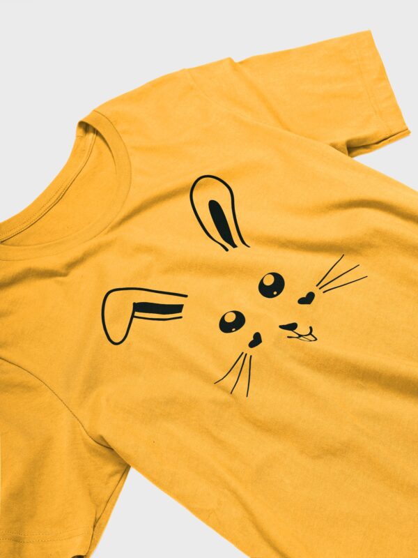 Cute Bunny Face Design Unisex T-Shirt - Image 2
