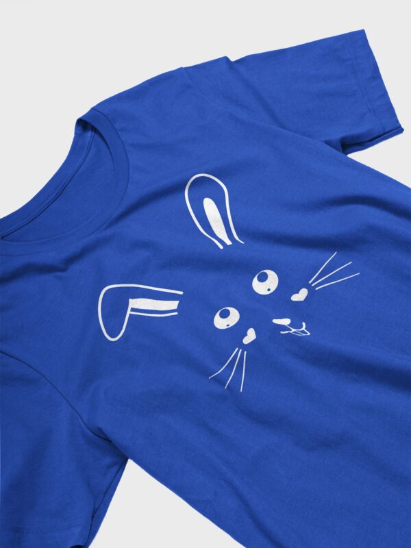 Cute Bunny Face Garment-Dyed Heavyweight T-Shirt - Image 4
