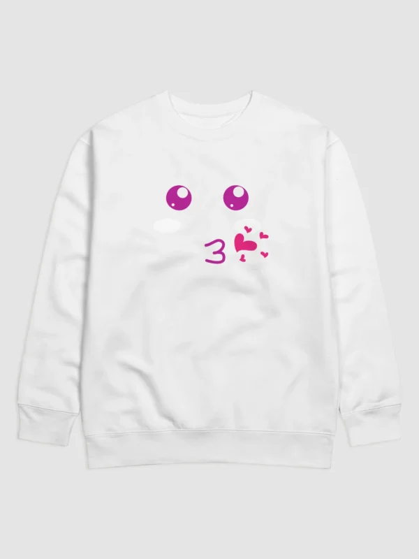 Flying Kiss Smiley Cotton Heritage Premium Sweatshirt - Image 3