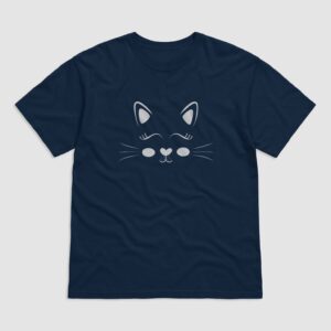 Cute Cat Face Design Garment-Dyed Heavyweight T-Shirt