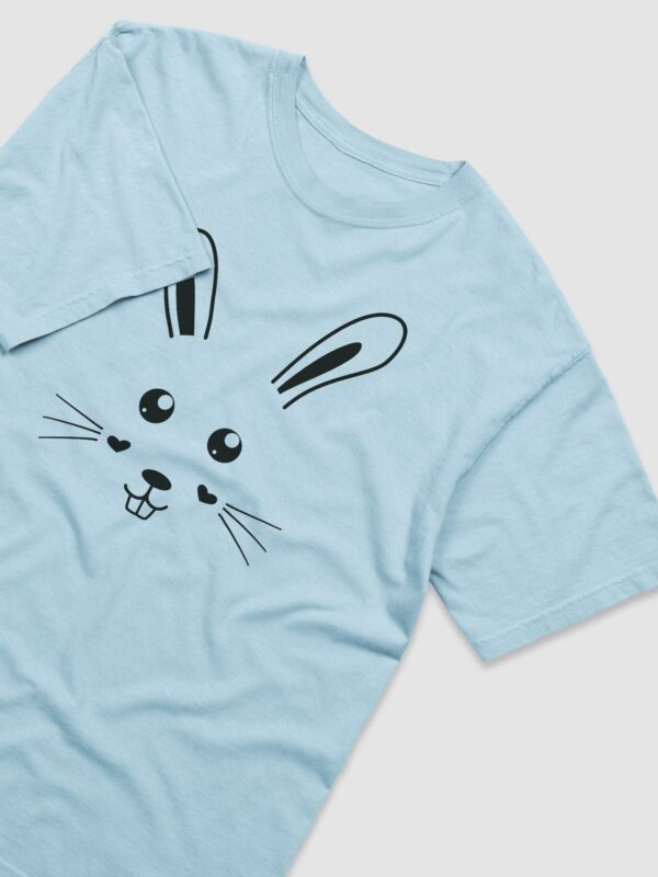 Cute Bunny Face Garment-Dyed Heavyweight T-Shirt - Image 4