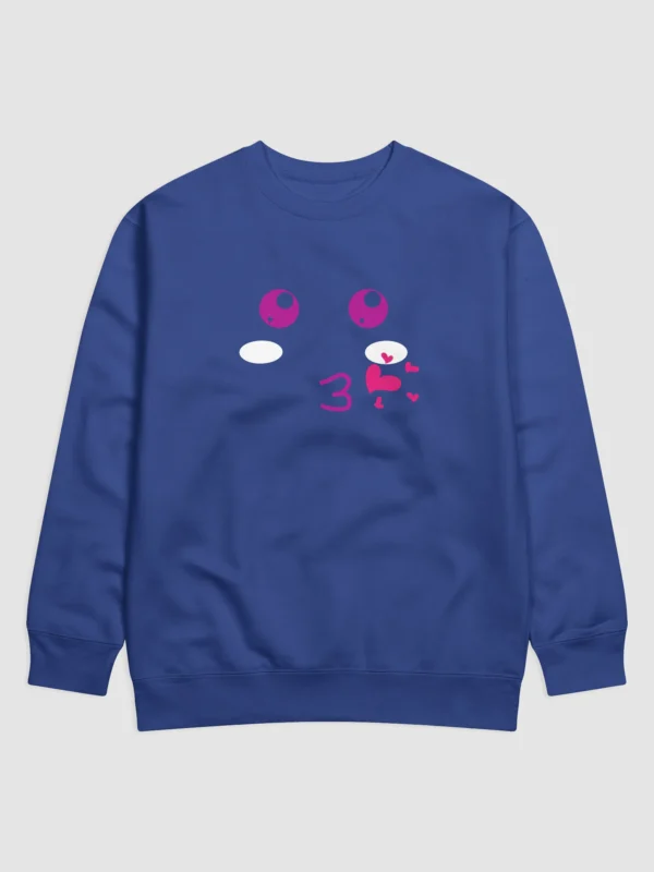 Flying Kiss Smiley Cotton Heritage Premium Sweatshirt - Image 2