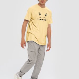 Cute Cat Face Design Garment-Dyed Heavyweight T-Shirt