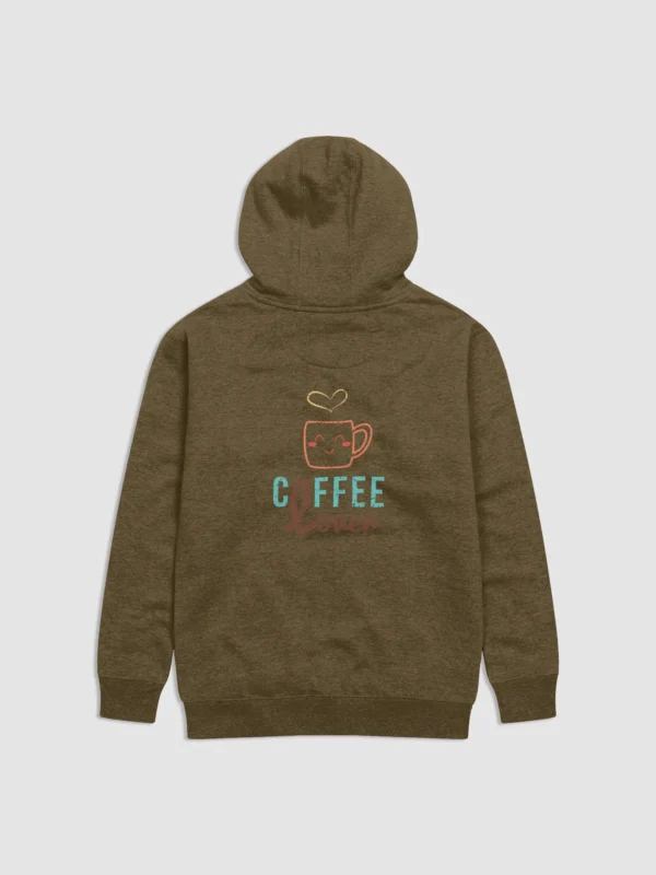 Coffee Lover Design (Back Side) Cotton Heritage Unisex Premium Hoodie - Image 3