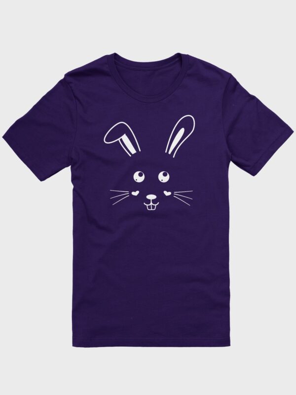 Cute Bunny Face Garment-Dyed Heavyweight T-Shirt - Image 2