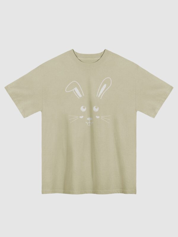 Cute Bunny Premium Oversized Faded T-Shirt - Image 3