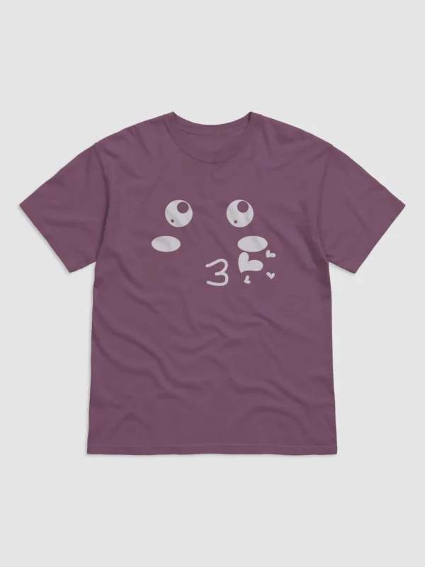 Flying Kiss Smiley Design Garment-Dyed Heavyweight T-Shirt - Image 3