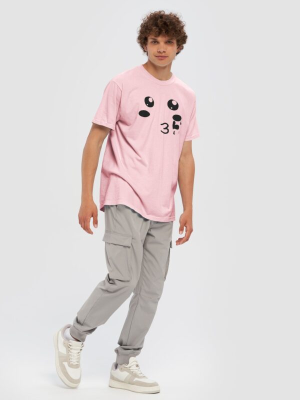 Flying Kiss Smiley Face Design Garment-Dyed Heavyweight T-Shirt