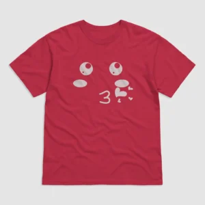 Flying Kiss Smiley Design Garment-Dyed Heavyweight T-Shirt