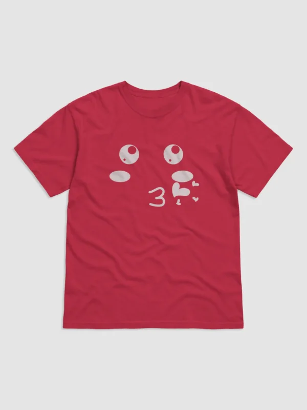 Flying Kiss Smiley Design Garment-Dyed Heavyweight T-Shirt