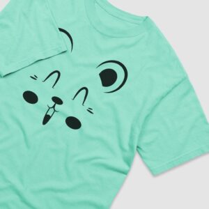 Teddy Bear Face Design Garment-Dyed Heavyweight T-Shirt