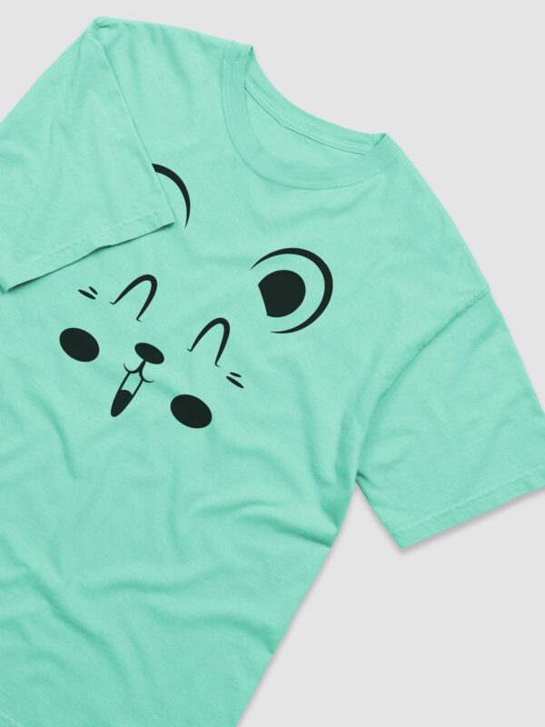 Teddy Bear Face Design Garment-Dyed Heavyweight T-Shirt