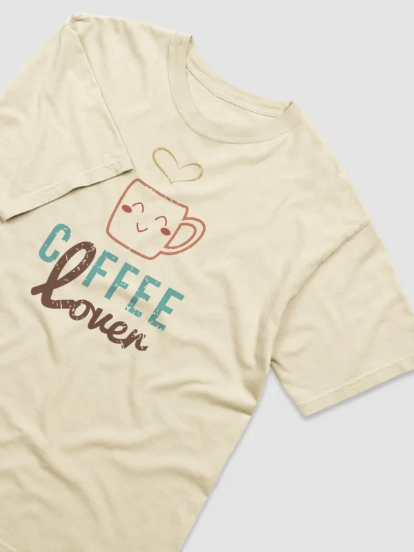 Coffee Lover (Vintage Style) Garment-Dyed Heavyweight T-Shirt - Image 2