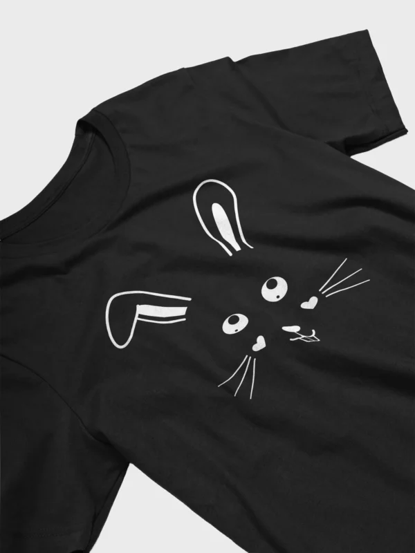 Cute Bunny Face Design Unisex T-Shirt, Bella+Canvas Supersoft - Image 4