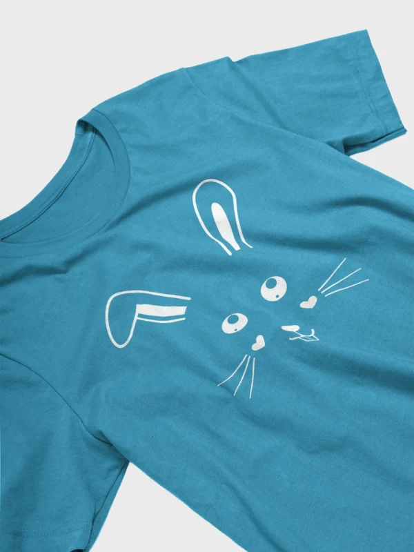 Cute Bunny Face Design Unisex T-Shirt, Bella+Canvas Supersoft - Image 5