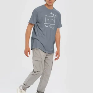 "I'm Sleepy" Design Garment-Dyed Heavyweight T-Shirt