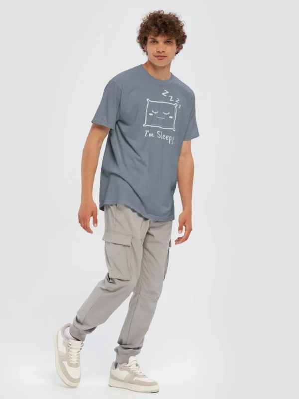 "I'm Sleepy" Design Garment-Dyed Heavyweight T-Shirt