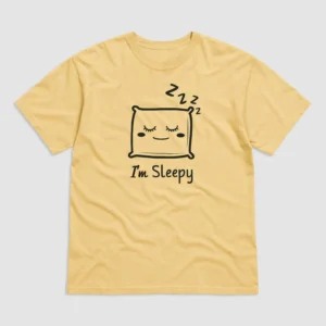 "I'm Sleepy" Design Garment-Dyed Heavyweight T-Shirt, Unisex T-Shirt