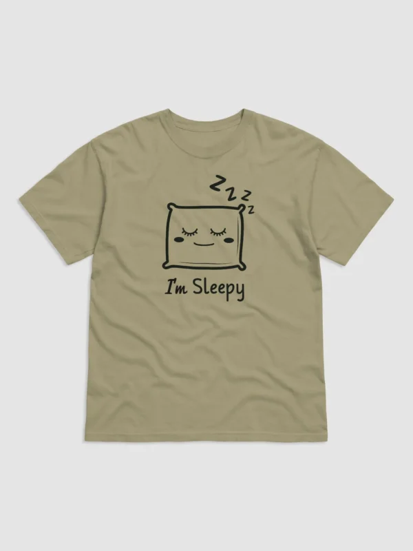 "I'm Sleepy" Design Garment-Dyed Heavyweight T-Shirt, Unisex T-Shirt - Image 2