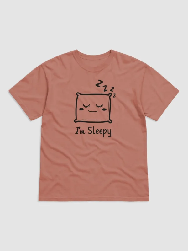 "I'm Sleepy" Design Garment-Dyed Heavyweight T-Shirt, Unisex T-Shirt - Image 5