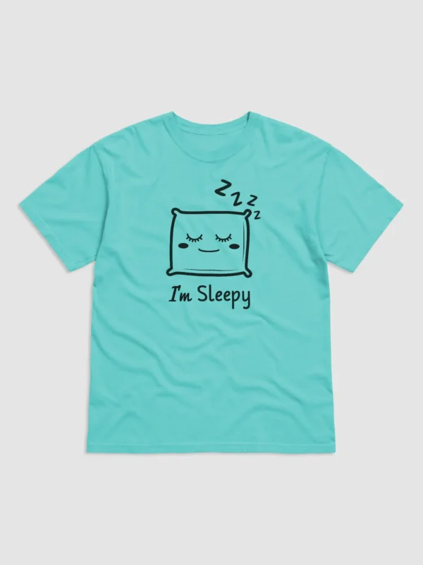 "I'm Sleepy" Design Garment-Dyed Heavyweight T-Shirt, Unisex T-Shirt - Image 3