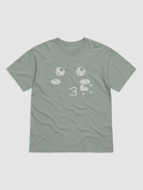 Flying Kiss Smiley Design Garment-Dyed Heavyweight T-Shirt - Image 2