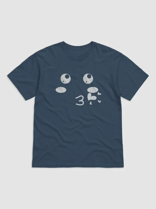 Flying Kiss Smiley Design Garment-Dyed Heavyweight T-Shirt - Image 4