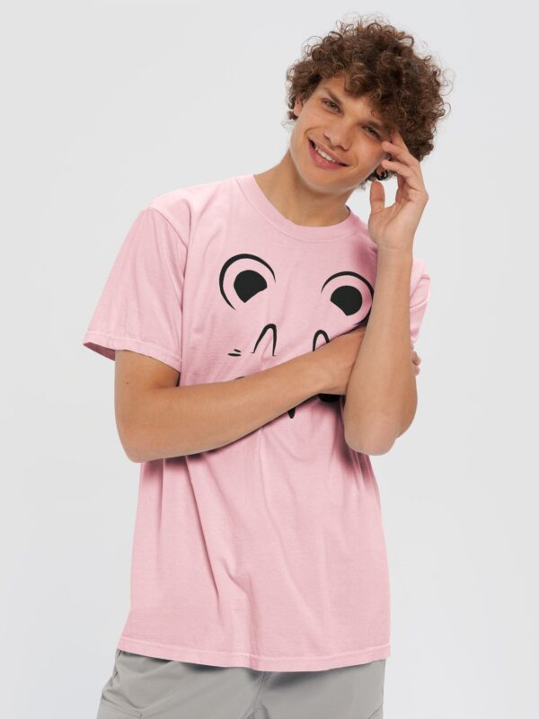 Teddy Bear Face Design Garment-Dyed Heavyweight T-Shirt - Image 3