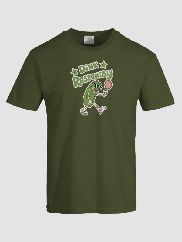 Playful Dink Responsibly Pickleball Unisex Garment-Dyed T-shirt - Image 3