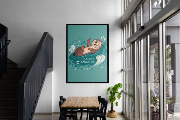 I'm Otterly Amazing Printable Wall Art Print – Cheerful River Otter Design - Image 4