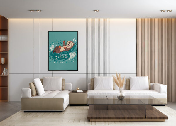 I'm Otterly Amazing Printable Wall Art Print – Cheerful River Otter Design - Image 5