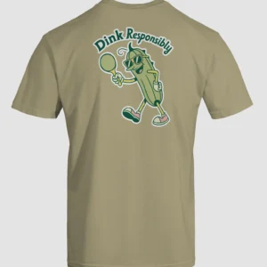 Dink Responsibly Pickleball Unisex Garment-Dyed T-Shirt (Back Print)