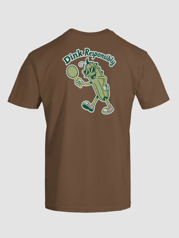 Dink Responsibly Pickleball Unisex Garment-Dyed T-Shirt (Back Print) - Image 5