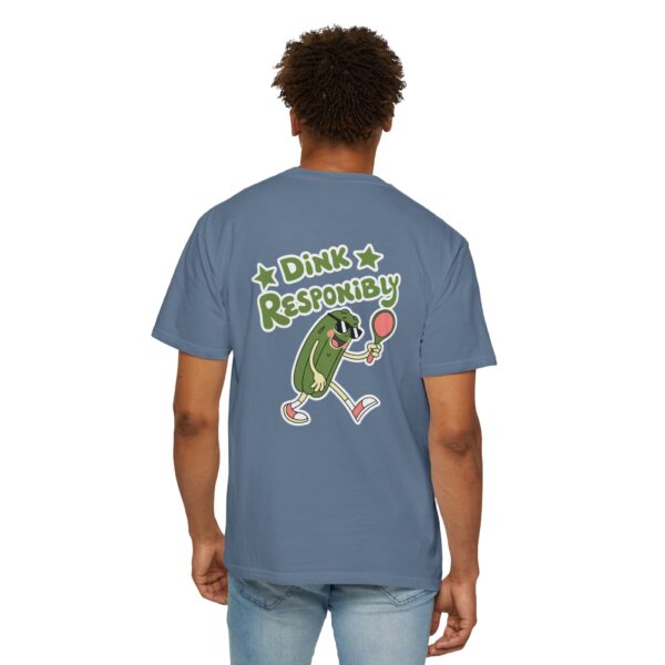 Playful Dink Responsibly Pickleball Unisex Garment-Dyed T-shirt (Back Print) - Image 2