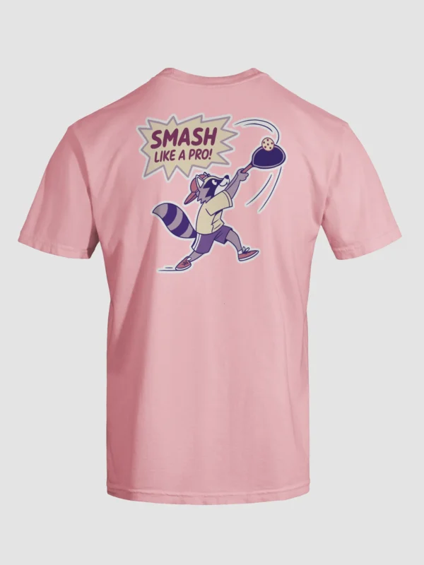 Pickleball T-Shirt - Smash Like a Pro Unisex Garment-Dyed T-shirt (Back Print) - Image 2