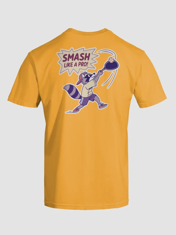 Pickleball T-Shirt - Smash Like a Pro Unisex Garment-Dyed T-shirt (Back Print) - Image 3
