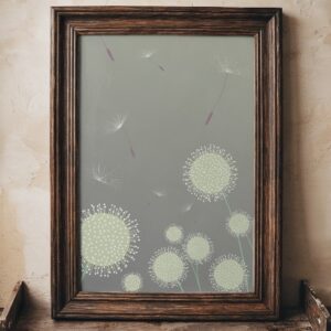 Dandelion Dream Vertical Printable Wall Art Poster